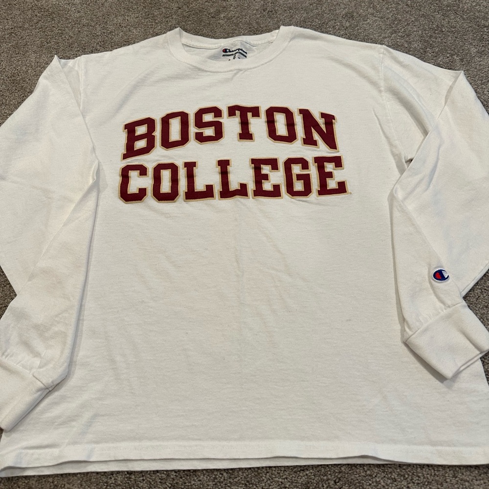 Champion Long Sleeve cotton Boston College T